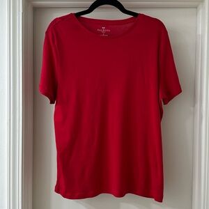 Talbots Red Short Sleeve Pima Cotton Tee, Size 1X
